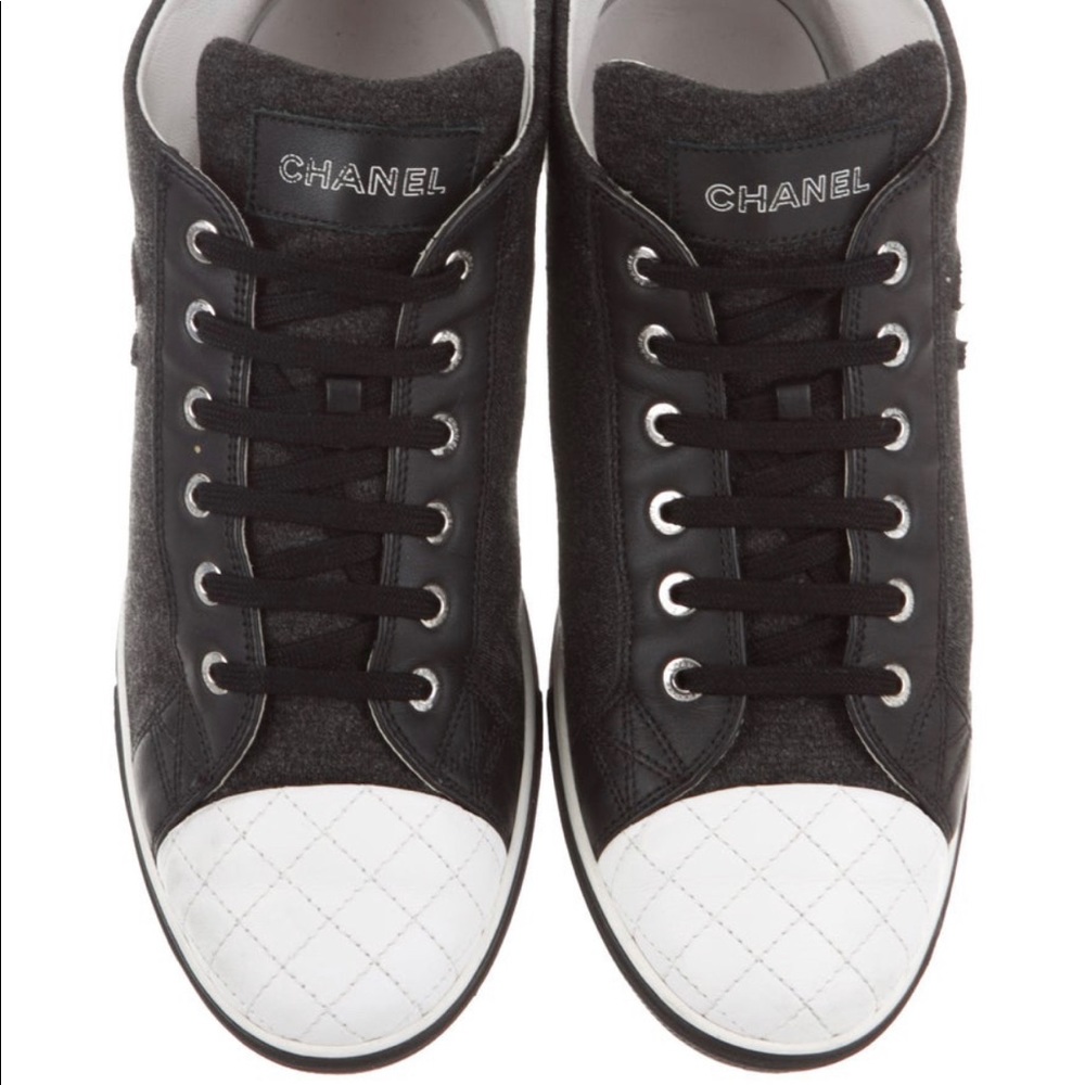 Chanel two-tone low-top sneakers
